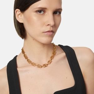 Authentic Versace greca chain necklace